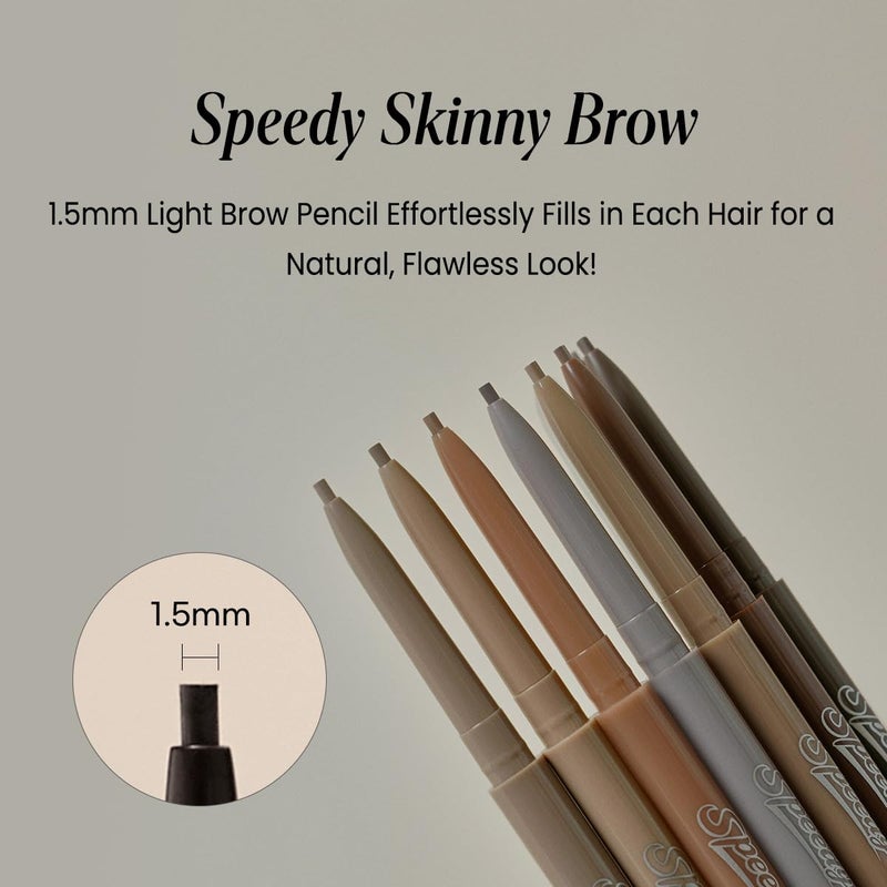 PERIPERA Speedy Skinny Brow, Precise Eyebrow Pencil, Dual-Sided Fine Tip Shades, Define Fills Brow Make up (11 MOCHA TAUPE) - Image 3