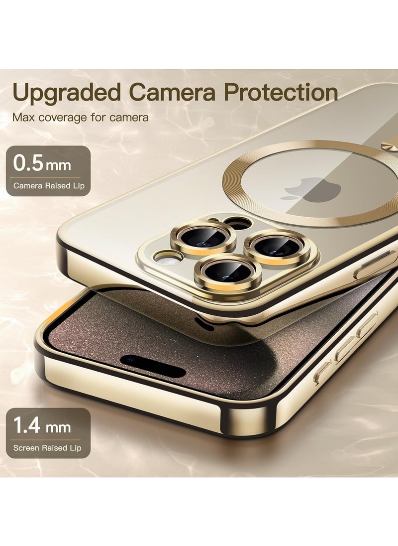Generic Magnetic Clear for iPhone 15 Pro Case with MagSafe Integrated Camera Protection Glass Silicone Cover Slim Thin Non Yellowing Anti Fingerprint Scratch Wireless Charging  - Image 3