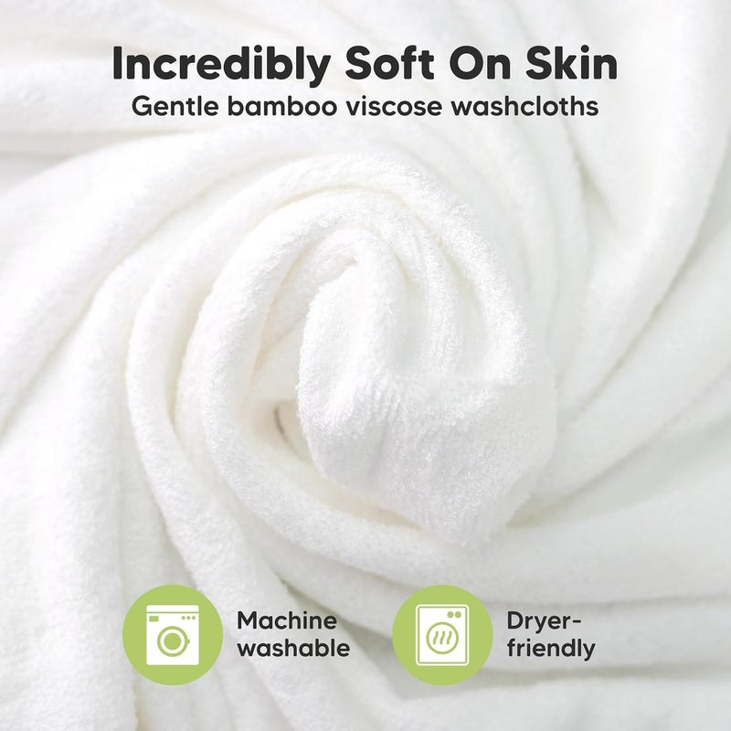 KeaBabies 6-Pack Baby Washcloths - Soft Viscose Derived from Bamboo, Wash Cloths for Newborn, Kids, Bath Towels, Face Towel for Washing - Image 2