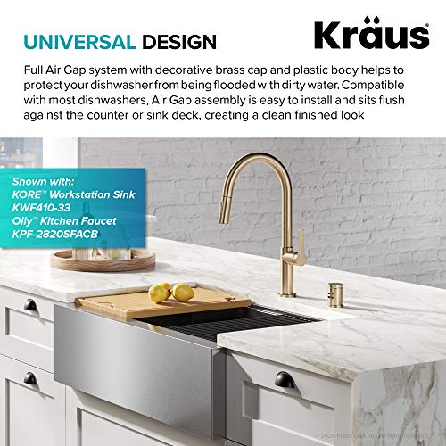 KRAUS Dishwasher Air Gap in Spot Free Antique Champagne Bronze, KAG-1SFACB - Image 4