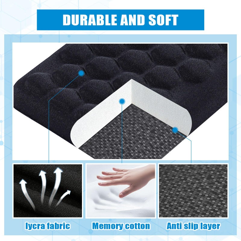Drounphi L-Shaped Desk Elbow Pads (2-Pack) - Adjustable Spacing Memory Foam Desk Edge Cushion for Forearm & Wrist Support, Ergonomic Desk Arm Rest for Office, Gaming & Home - Image 4