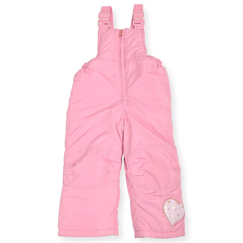 Arctic Quest Girls' Bib Snow Pants and Ski Jacket Water-Resistant Snowsuit For Kids Winter Hooded Jacket, Blush, 3T - Image 5
