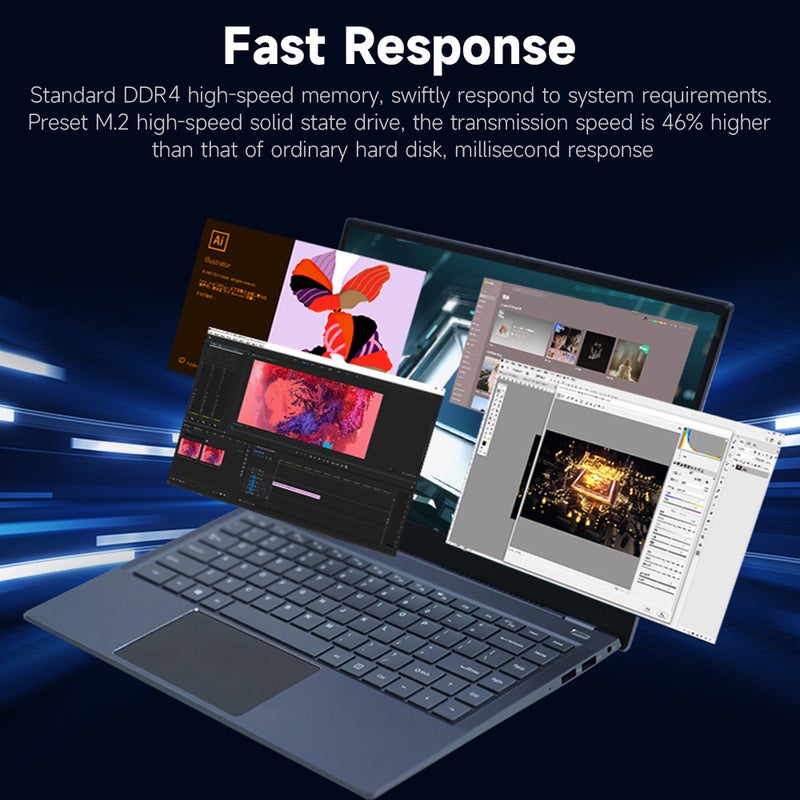 T-bao X11 14.1 inch Portable Laptop AMD R5 3550U Processor 1920*1080 IPS Screen 8GB+512GB Memory Multiple Ports UK Plug - Image 5