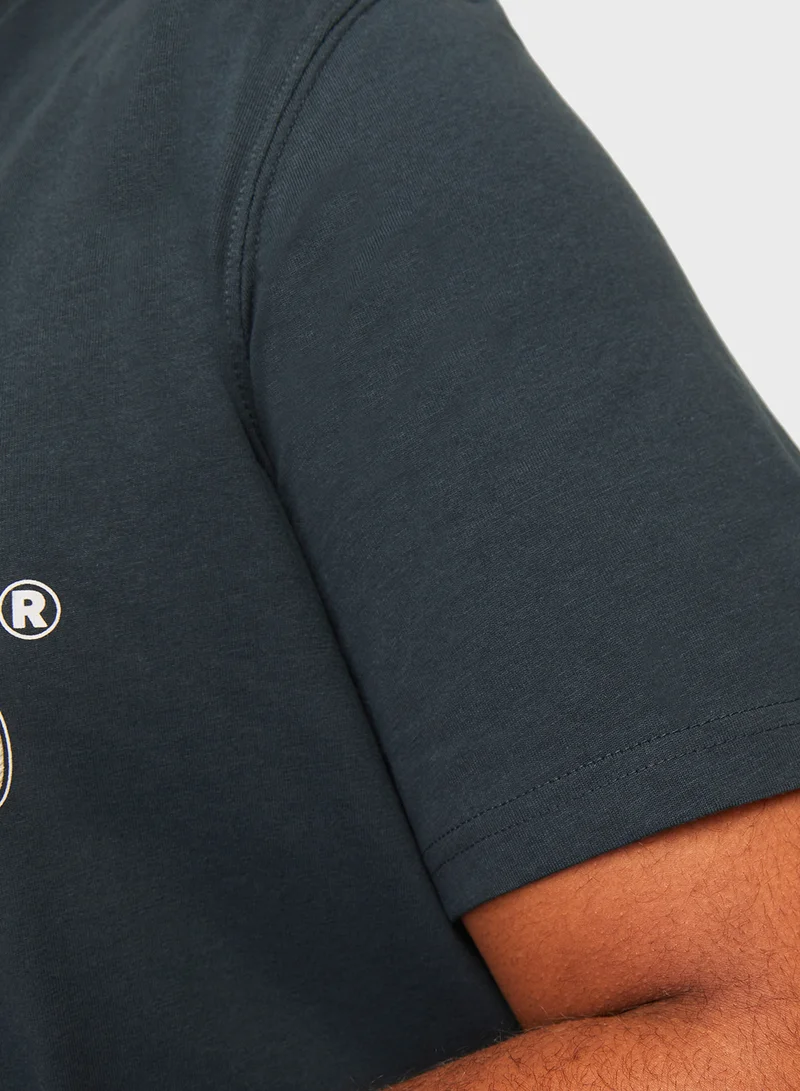 JACK & JONES Plus Size Logo Crew Neck T-Shirt