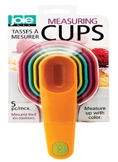 MSC International Joie Measuring Cups Set, Plastic, Assorted Colors, Baking, Cooking, Measure, Cakes, Cookies, Pies, 5 pc  - Image 2
