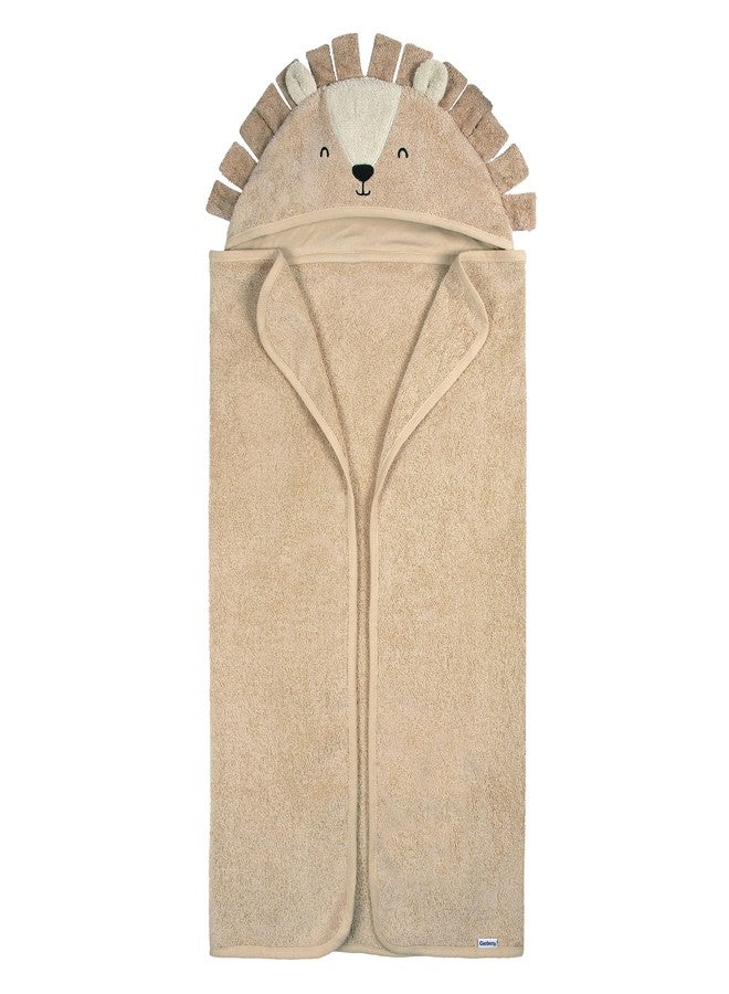 Gerber Baby 4 Piece Animal Character Hooded Towel and Washcloth Set, Brown Lion, One Size - Image 2