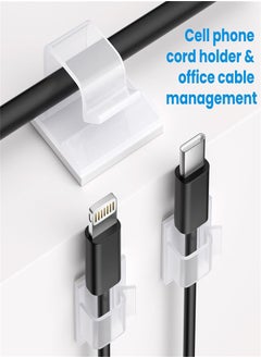 Generic 100pcs Adhesive Cable Clips, Outdoor Light Wire Clips Cable Wire Management Holder for Car Office Home Desk Wall  Hanging Decorations Outdoors Light  - Image 4