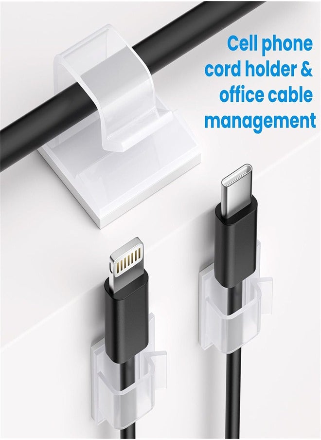 Generic 100pcs Adhesive Cable Clips, Outdoor Light Wire Clips Cable Wire Management Holder for Car Office Home Desk Wall  Hanging Decorations Outdoors Light  - Image 4