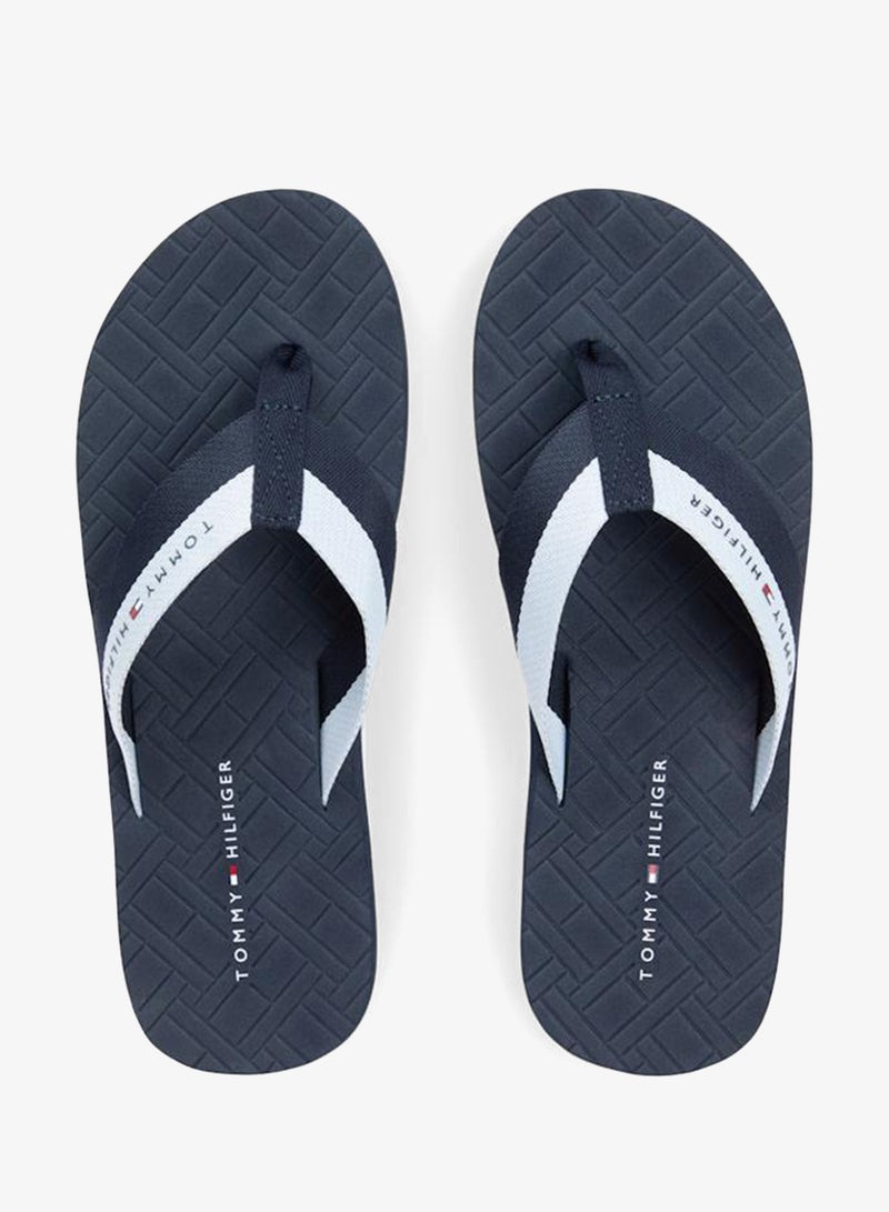 TOMMY HILFIGER Webbing Strap Flag Embossed Flip-Flops - Image 5