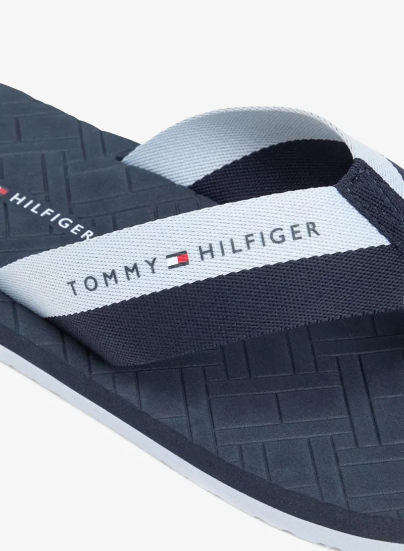 Tommy Hilfiger Desert Sky Webbing Strap Flag Embossed Flip-Flops for Men | Best Price UAE