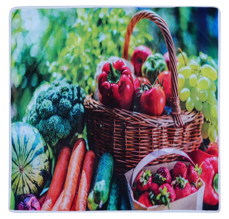 AAZEEM Waterproof Bed Server | Food Mat | Bedsheet Protector | Non - Reversible in 3D Printed with Laminated Nonwoven Back | (Blue) - Image 2