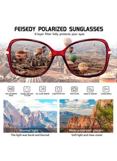 FEISEDY Vintage Square Polarized Sunglasses Trendy Cateye Ladies Oval Elegant Sun Glasses For Women Men B2760  - Image 4