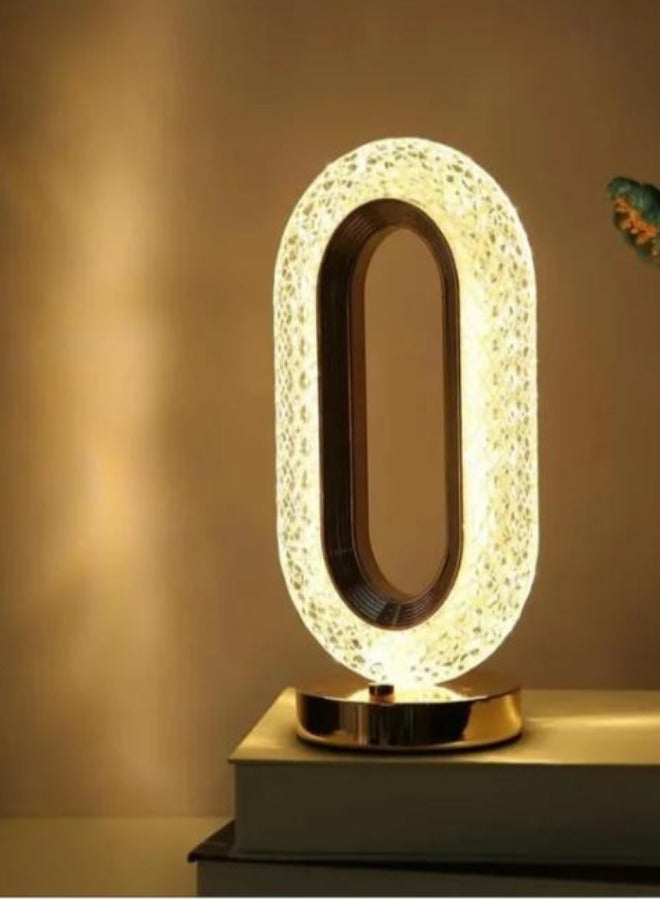 Executive LLC Crystal Modern Oval Light Lamp, Stepless Dimmable Touch Lamp with 3 Colors, Rechargeable Night Light with USB Port, Bedside Lamp for Nightstand Desk Bedroom Living Room Home Decor - Image 5