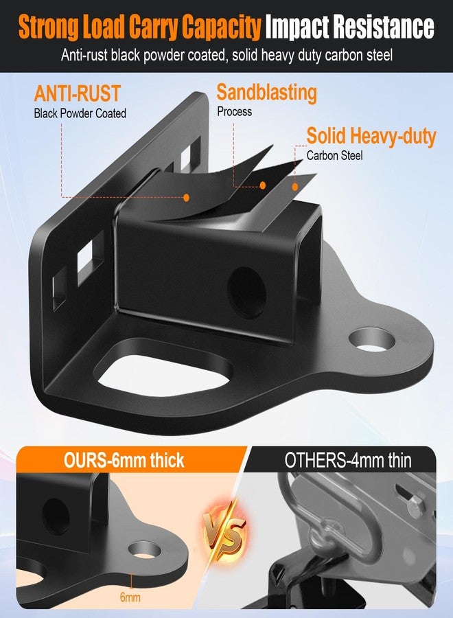 CAROD Zero Turn Mower Trailer Hitch with 1-1/4" Receiver, Strong Neodymium Magnetic Hitch Pin, 1/4" Thick Heavy Duty Steel Lawn Trailer Receiver Hitch Extender Extension Adapter with 5/8” Hitch Pin & Clip - Image 2