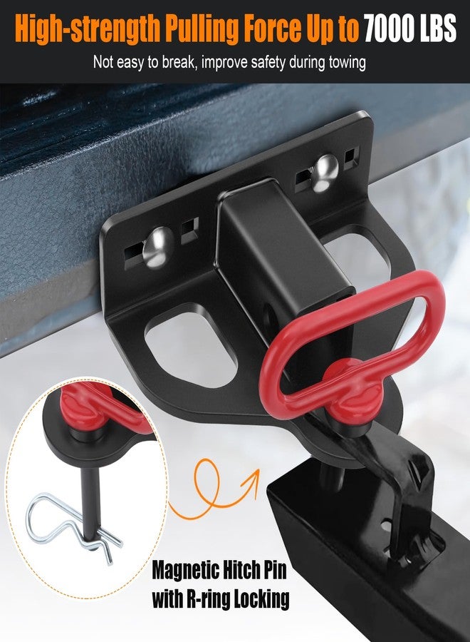CAROD Zero Turn Mower Trailer Hitch with 1-1/4" Receiver, Strong Neodymium Magnetic Hitch Pin, 1/4" Thick Heavy Duty Steel Lawn Trailer Receiver Hitch Extender Extension Adapter with 5/8” Hitch Pin & Clip - Image 4