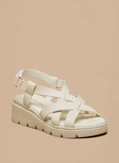 Le Confort Girls Strappy Sandals with Hook and Loop Closure