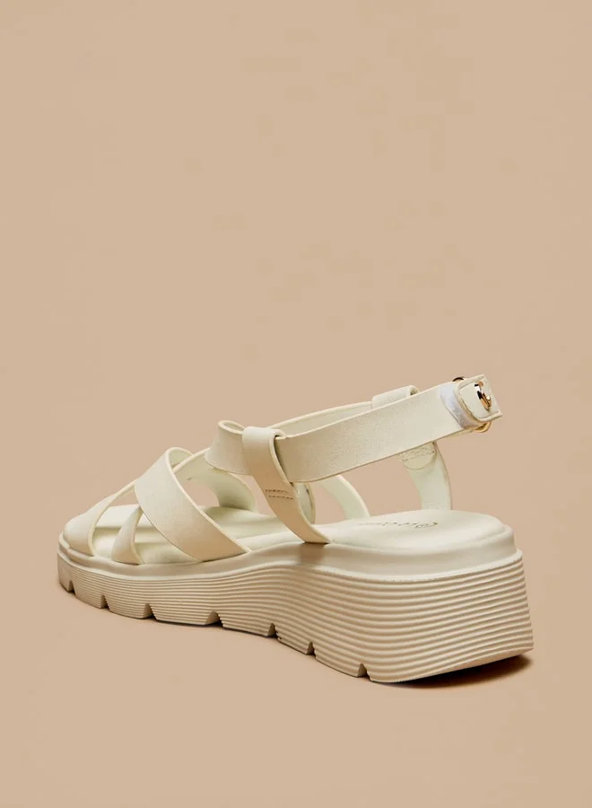 Le Confort Girls Strappy Sandals with Hook and Loop Closure