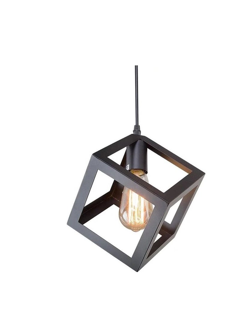 cube metal lighting unit black