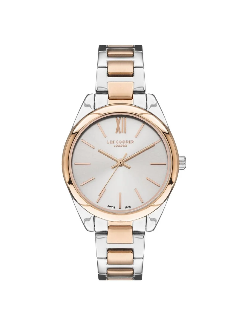 لي كوبر Lee Cooper LC07450.530 Women's Analog Display Watch & Metal Strap Silver