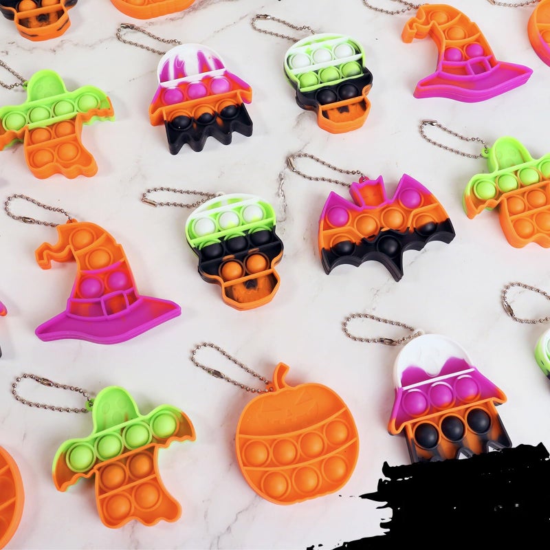 JDSTY 24 Pack Halloween Mini Fidget Sensory Pop Toys for Kids Boys Girls Halloween Party Favors Halloween Treat Bags Gifts - Image 3