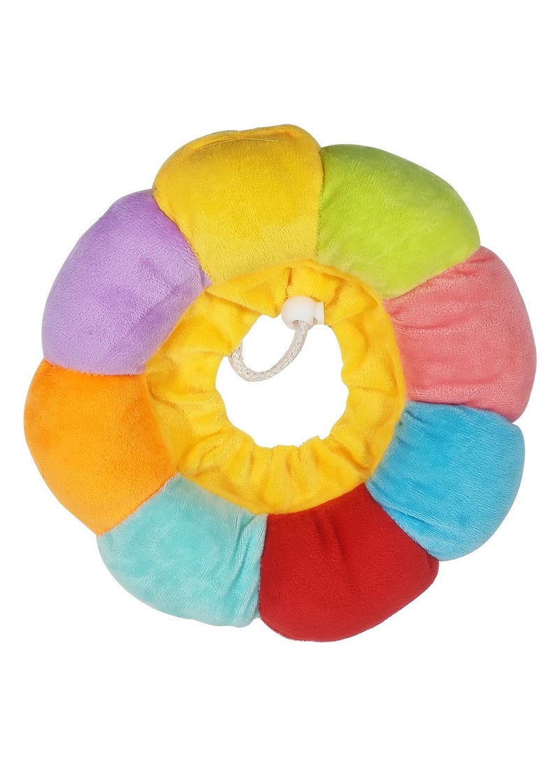 MAJIBAO - Pet recovery collar with soft fabric cotton, Cat neck cone after Surgery, Adjustable, Wound healing protective, Elizabethan collar for Anti-Scratch & Bite, Ideal for Small pets, 26cm (Multicolor) - Image 1