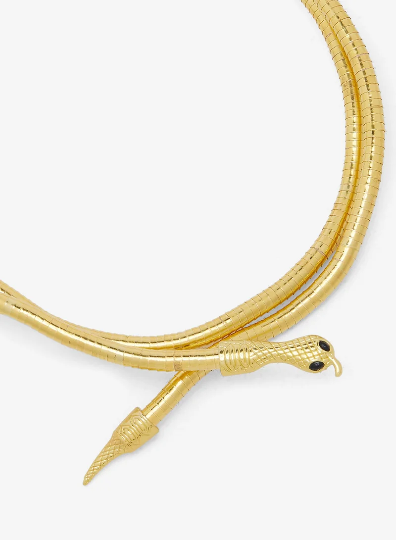 ELLA Gold Detail Neck Choker Snake Shaped