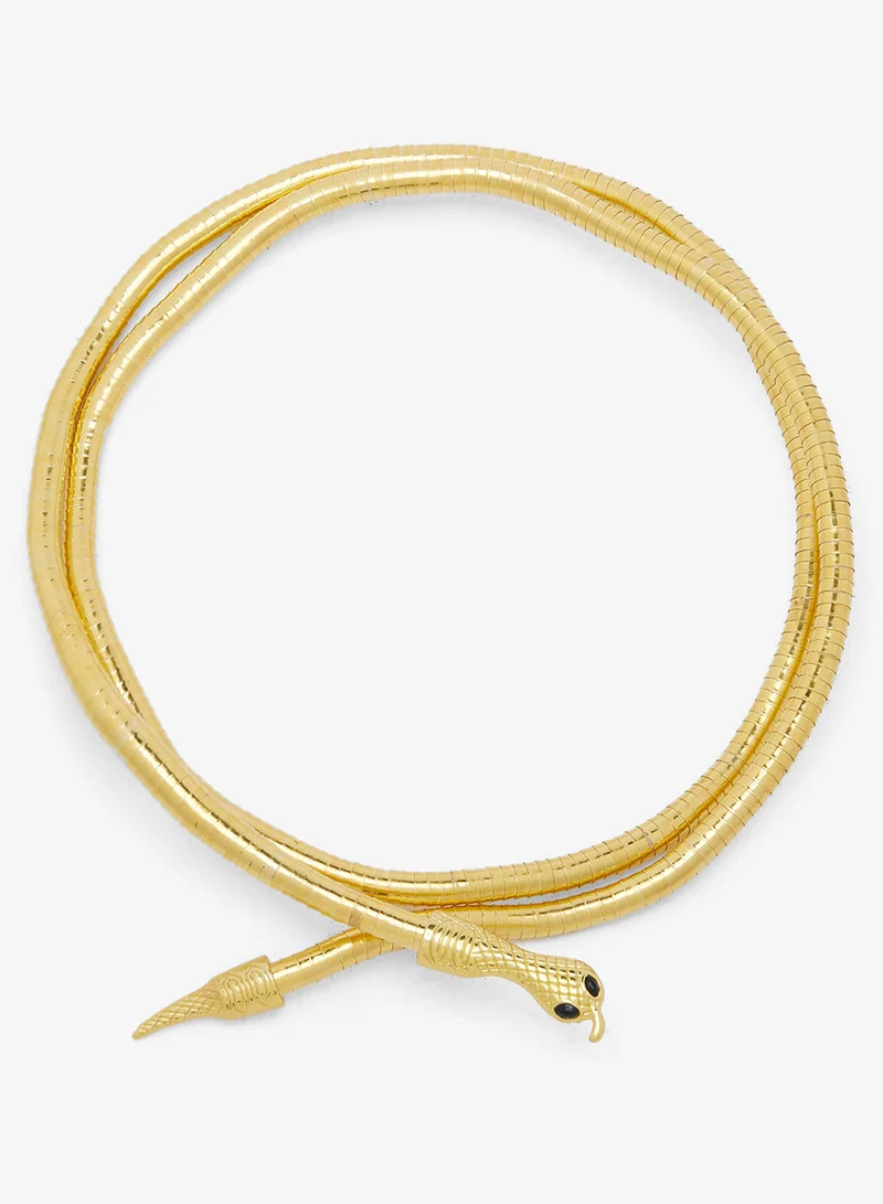 ELLA Gold Detail Neck Choker Snake Shaped