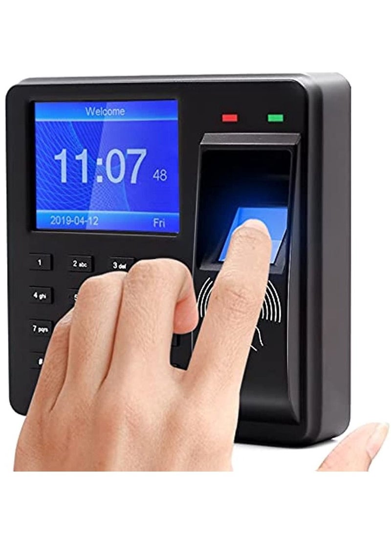 Attendance Machine Control Time Attendance Machine Fingerprint/Password/Recognition Time Clock With 2 4 Inch Display Screen Employee Checking-In Recorder Multi-Language - Image 1