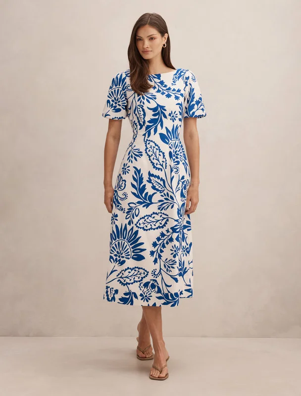 Forever New Stephanie Puff Sleeve Midi Dress