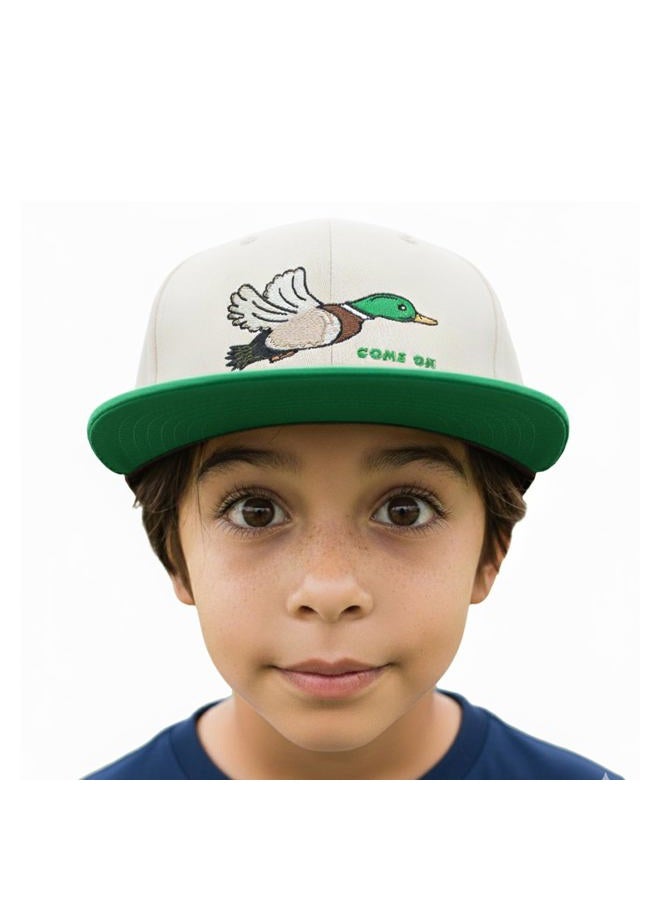 EDTREK Elite Kids Snapback Hat for Boys Girls Toddler Cap with Flat Brim, Mallard - Green, One Size - Image 5