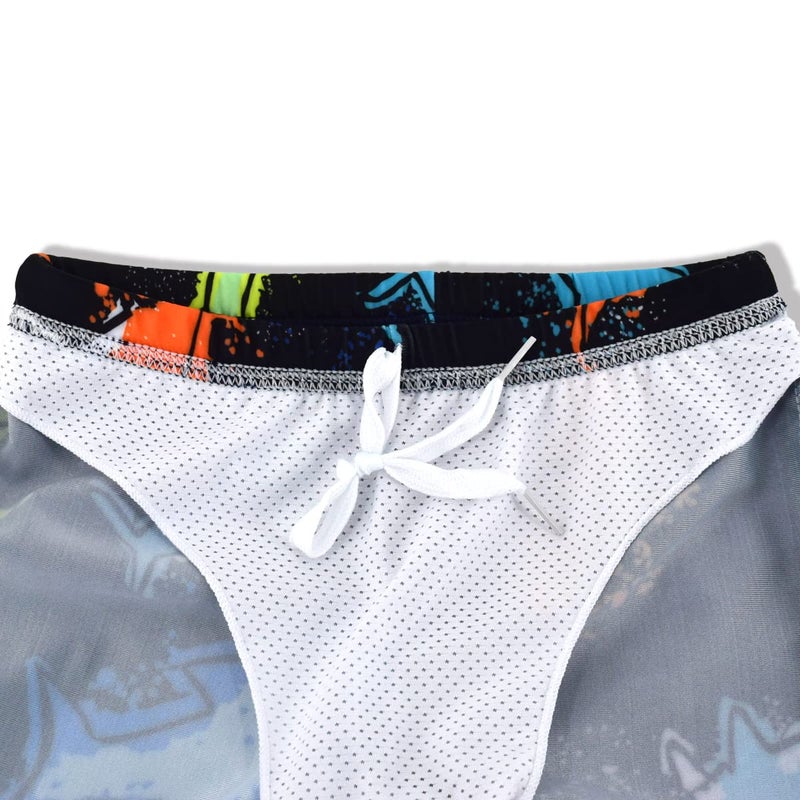 SINOLY Boys Two Piece Rash Guard Swimsuits Kids Short Sleeve Sunsuit Swimwear Sets Shark Pattern 4T - Image 2