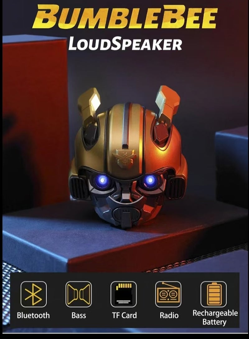 Bumblebee Multifunctional Bluetooth Speaker,Turn On The Eyes Automatically Light, FM Radio - Image 5