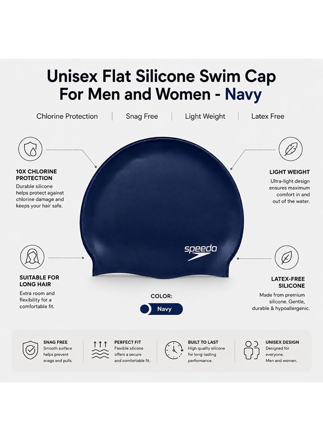 Speedo Swim Cap Free Size 3 – Comfortable Stretch Fit Silicone Swimming Cap for Men & Women - Image 5