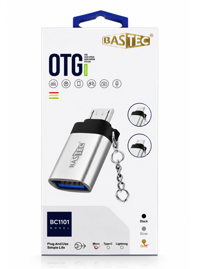 باس تيك محول مايكرو USB – من ذكر Micro USB إلى أنثى USB 3.0 – وصلة محمولة متوافقة مع هواتف سامسونج، أجهزة أندرويد اللوحية، وأجهزة OTG أخرى - Image 4