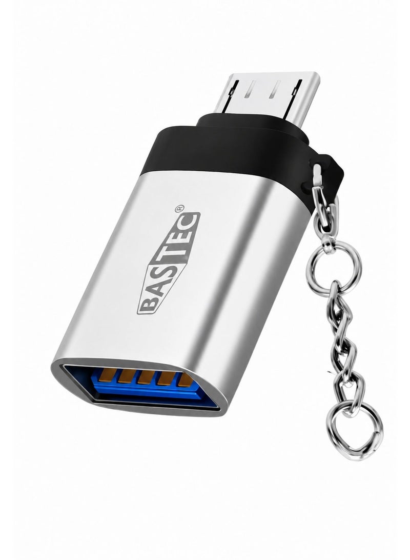 باس تيك محول مايكرو USB – من ذكر Micro USB إلى أنثى USB 3.0 – وصلة محمولة متوافقة مع هواتف سامسونج، أجهزة أندرويد اللوحية، وأجهزة OTG أخرى - Image 2