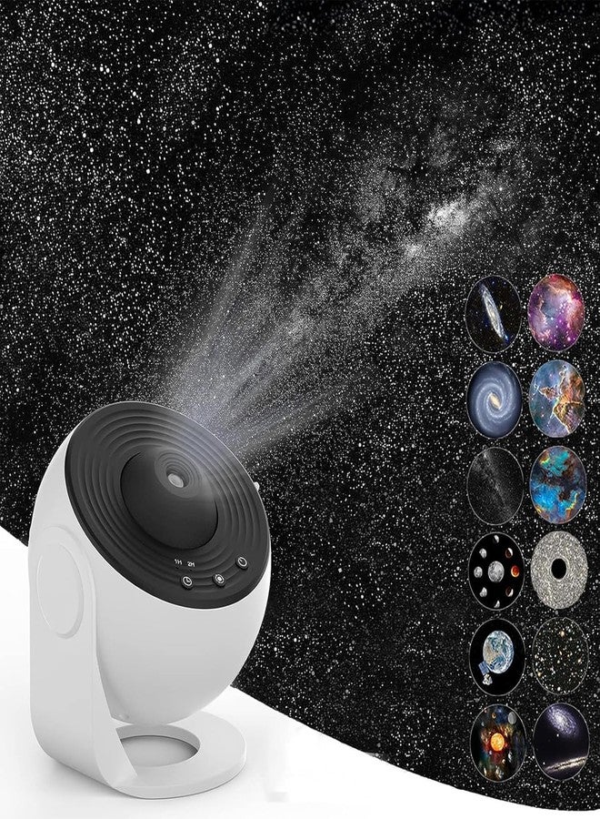 Yokgrass Planetarium Projector, Star Projector Galaxy Light, Night Light with 12 Replacement Discs, Large Projection Area, HD Image with Solar System Constellation Moon for Kids Adults Bedroom Ceiling - Image 1