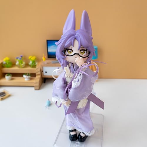 CALEMBOU BJD Blind Box Jumping Moon Time Rabbits Series 16cm Ball Jointed Doll Cute Dress Up Doll with Joints Collection Action Figure Toys Gift for Girls Boys Jumping Moon Time1pc - Image 5