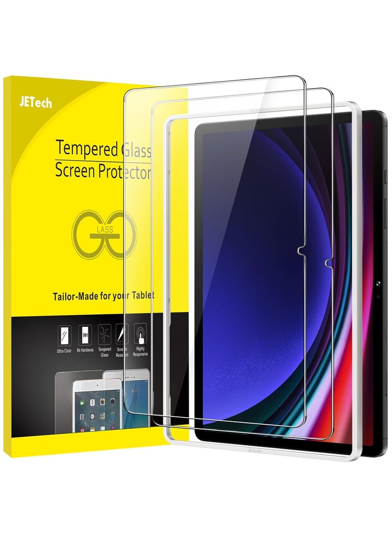 Jetech Screen Protector for Samsung Galaxy Tab S9 11 Inch and Galaxy Tab S9 Fe 10.9 Inch With Easy Installation Frame Tempered Glass Film Hd Clear 2 Pack - Image 1