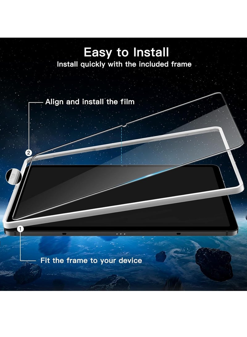 Jetech Screen Protector for Samsung Galaxy Tab S9 11 Inch and Galaxy Tab S9 Fe 10.9 Inch With Easy Installation Frame Tempered Glass Film Hd Clear 2 Pack - Image 3