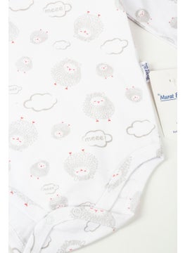 Murat Baby Lamb Cloud Printed Unisex Snap Bodysuit  - Image 4