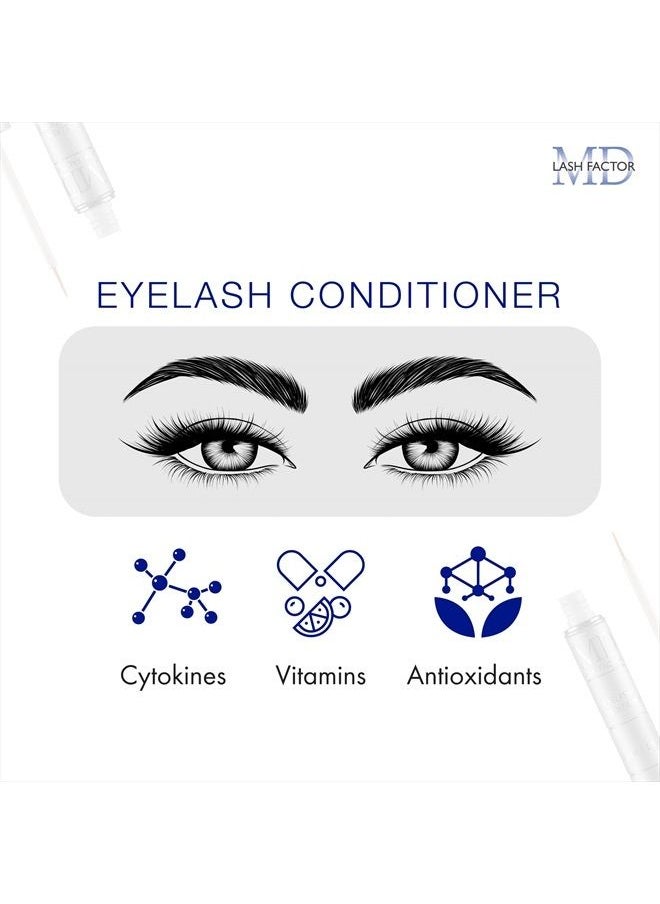 MD Lash Factor Eyelash Growth Serum| Enhances Your Natural Lashes For A Fuller, Longer & Denser Look | Eyelashs Enhancer for Women | 0.1 Fl Oz - 3 Month Supply  - Image 4