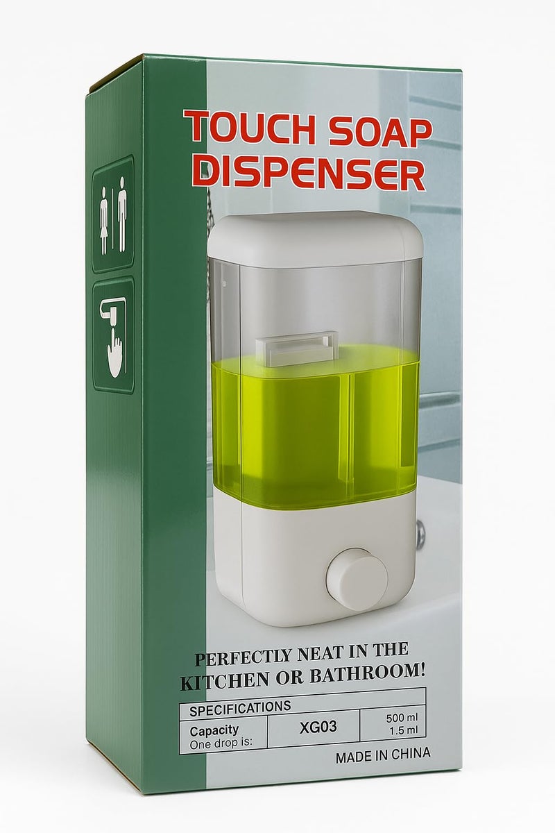Shopper52 Wall Mounted Suction Cup Soap Liquid Hand Wash Sanitizer Dispenser for Home Office Restaurant - 1900SGSPD - Image 4