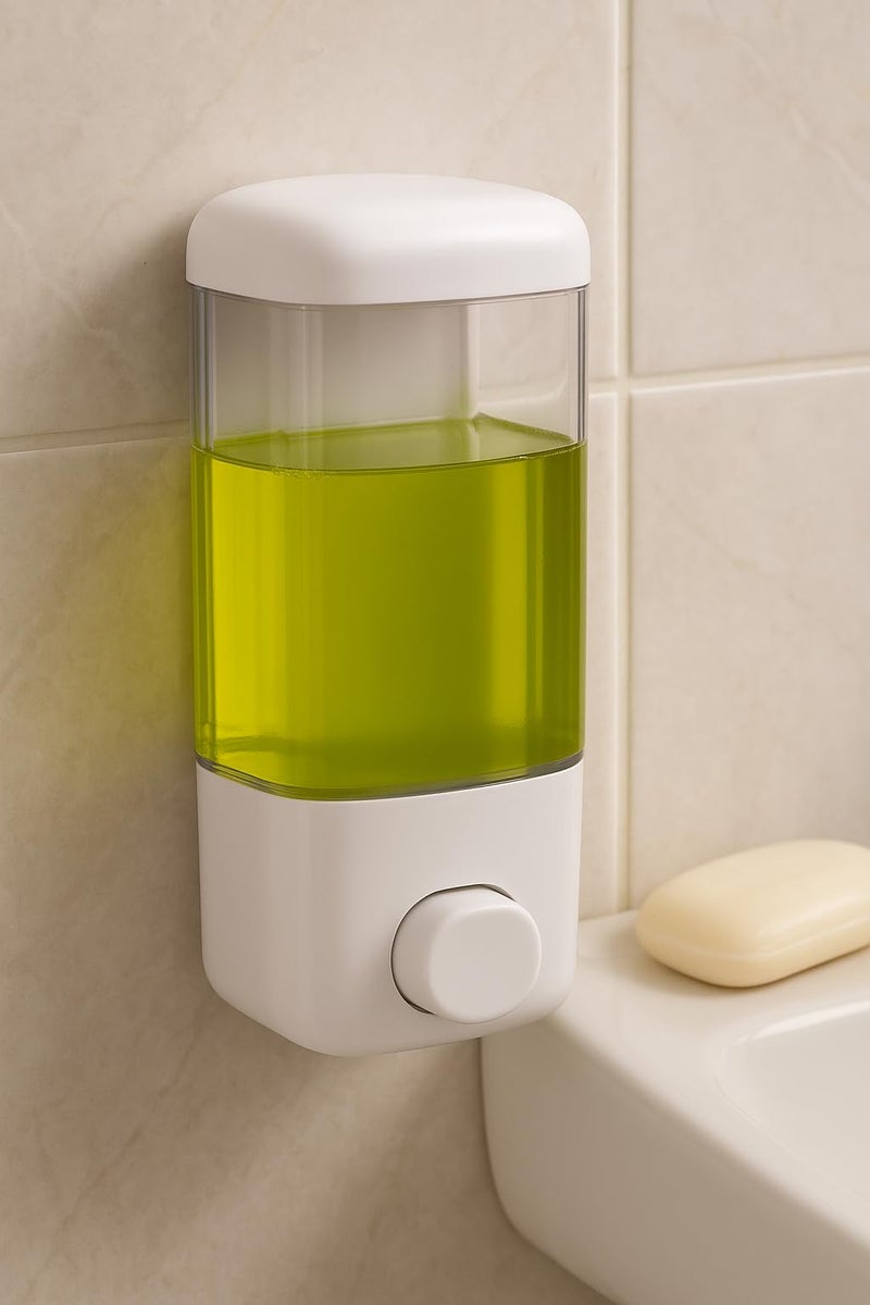 Shopper52 Wall Mounted Suction Cup Soap Liquid Hand Wash Sanitizer Dispenser for Home Office Restaurant - 1900SGSPD - Image 3