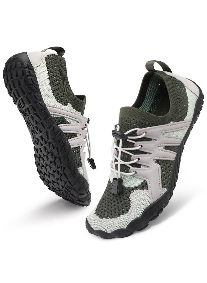 Stelle Water Shoes for Women Men Barefoot Shoes with Adjustable Laces Adult Quick-Dry Aqua Sock for Beach Swim Pool Hiking, Grey, 8 - Image 1