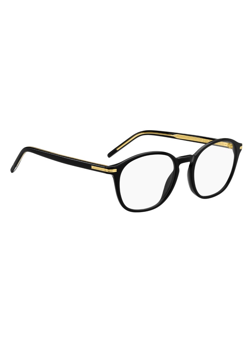 HUGO BOSS نظارة شمسية نسائية مستطيلة الشكل من الأسيتات BOSS 1659 44 - مقاس العدسة: 43.6 مم - أسود  - Image 2