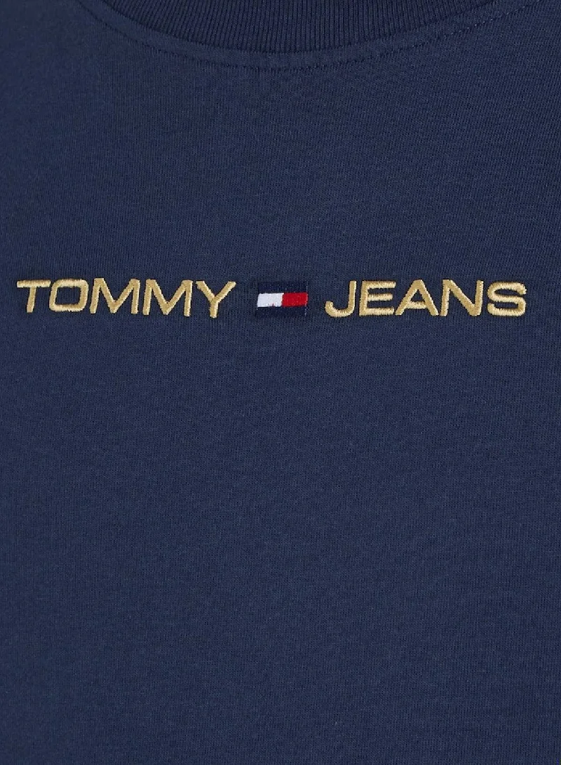 TOMMY JEANS Twilight Navy Classic Gold Linear T-Shirt for Men | Best Price UAE