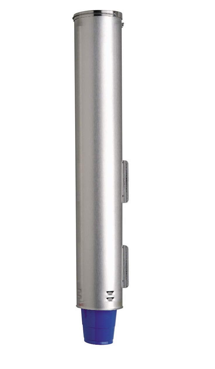 Dispense-Rite ADJ-NW-81 Surface Mount Gravity Feed Cup Dispenser, Stainless Steel, 3-1/4" to 3-7/8" Diameter, 4-1/8" Dia. X 25-1/2" L - Image 5