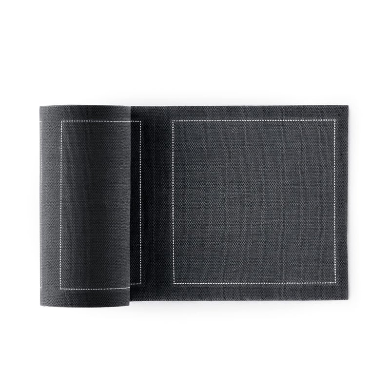 منديل كوكتيل الكتان - 4.3 × 4.3 بوصة - 50 وحدة لكل لفة - رمادي مكثف