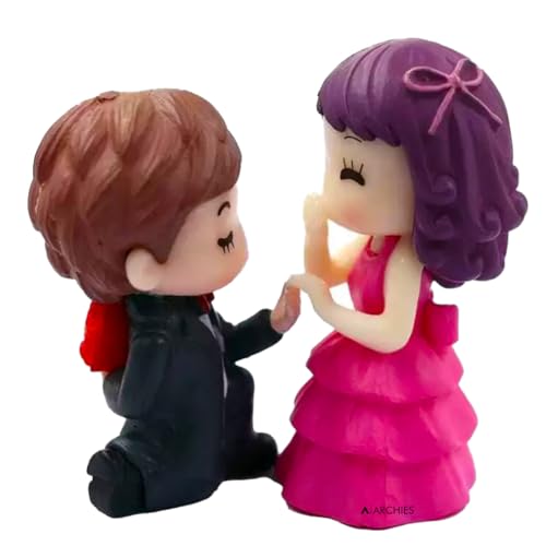 Archies Romantic Love Miniature Figurines Showpiece Valentine Gift for Girlfriend, Boyfriend, Lover, Couples, Husband, Wife | Birthday | Valentines Day | Anniversary VALG20 - Image 1