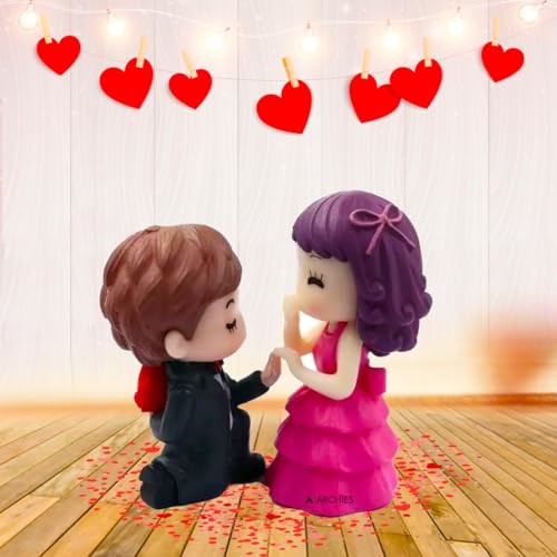 Archies Romantic Love Miniature Figurines Showpiece Valentine Gift for Girlfriend, Boyfriend, Lover, Couples, Husband, Wife | Birthday | Valentines Day | Anniversary VALG20 - Image 3